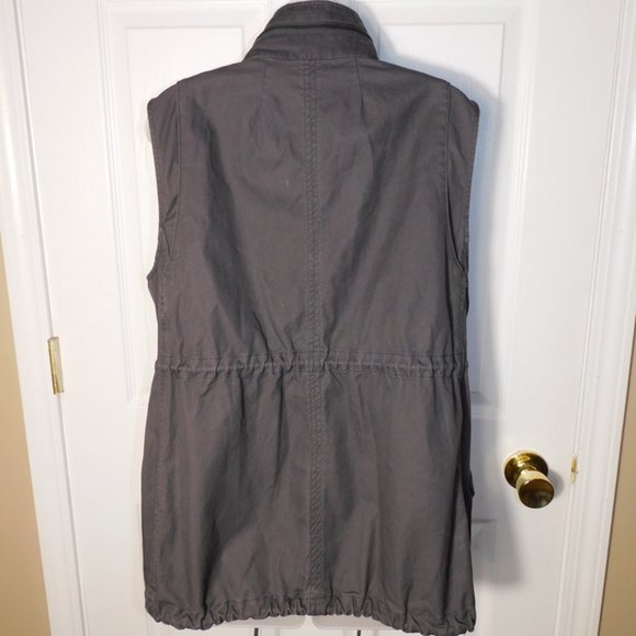 Pleione Women's Dark Gray Military Vest Size L - Picture 2 of 14